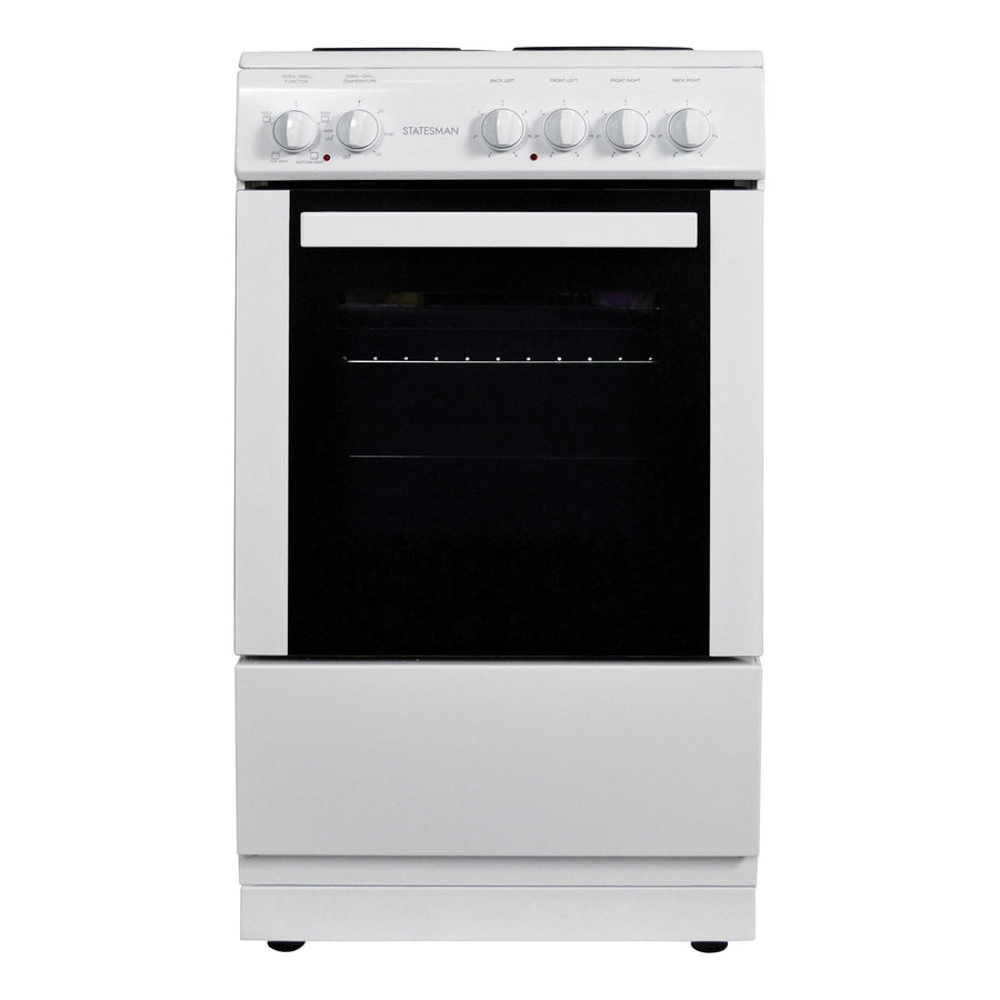 STATESMAN - 50cm Single Cavity Electric Cooker White - DELTA50W - Kitchenary