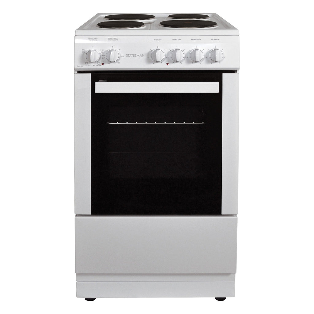 STATESMAN - 50cm Single Cavity Electric Cooker White - DELTA50W - Kitchenary