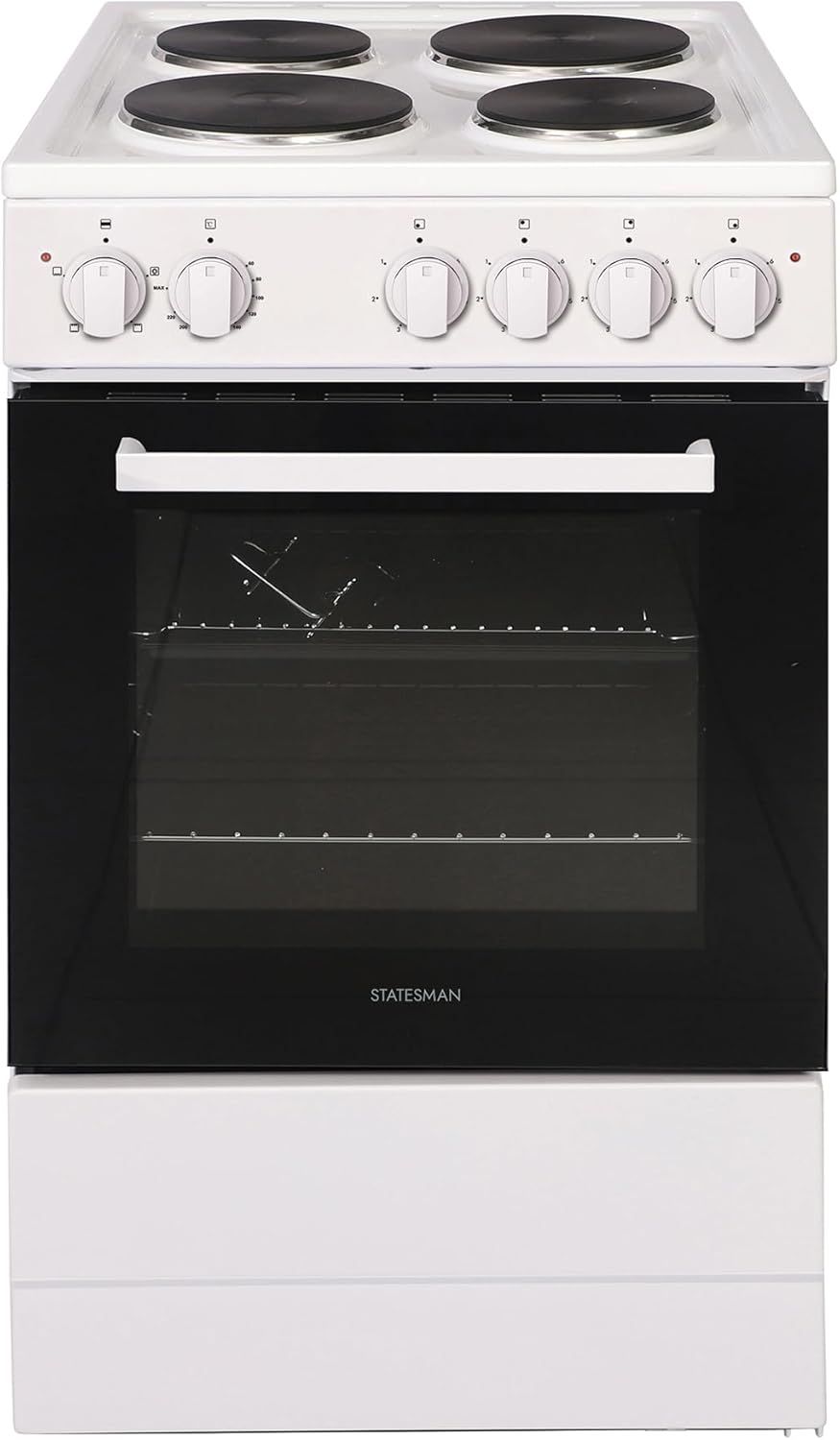 STATESMAN - 50cm Single Cavity Electric Cooker - White - SE050SPW - Kitchenary