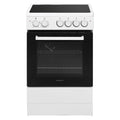 STATESMAN - 50cm Single Cavity Electric Cooker with Ceramic Hob - White - SE050CW - Kitchenary