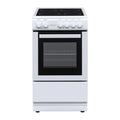 STATESMAN - 50cm Single Cavity Electric Cooker with Ceramic Hood - White - C050ESCW - Kitchenary