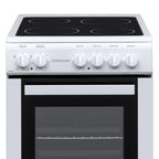 STATESMAN - 50cm Single Cavity Electric Cooker with Ceramic Hood - White - C050ESCW - Kitchenary