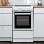 STATESMAN - 50cm Single Cavity Electric Cooker with Ceramic Hood - White - C050ESCW - Kitchenary