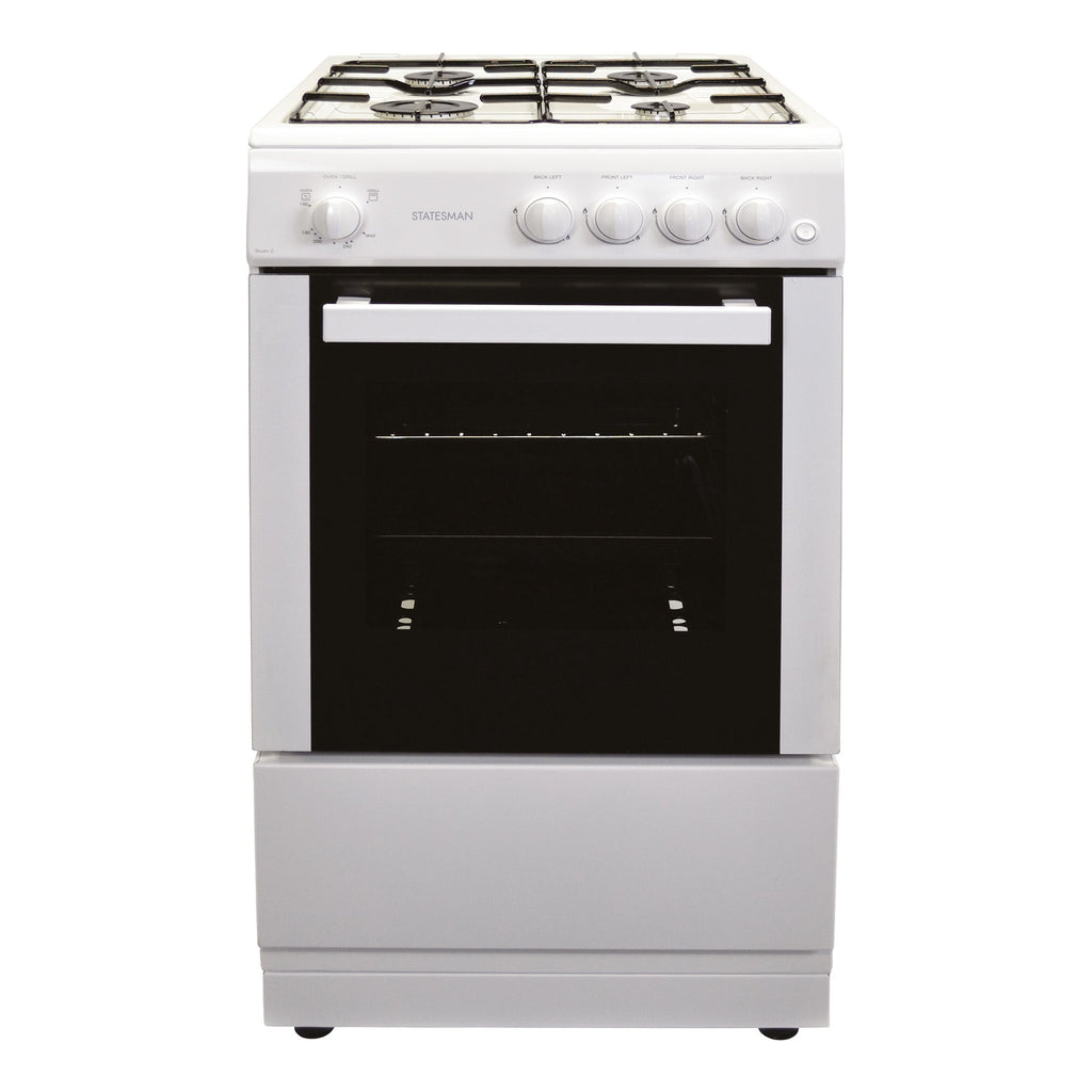 STATESMAN - 50cm Single Cavity Gas Cooker White - STUDIO2 - Kitchenary