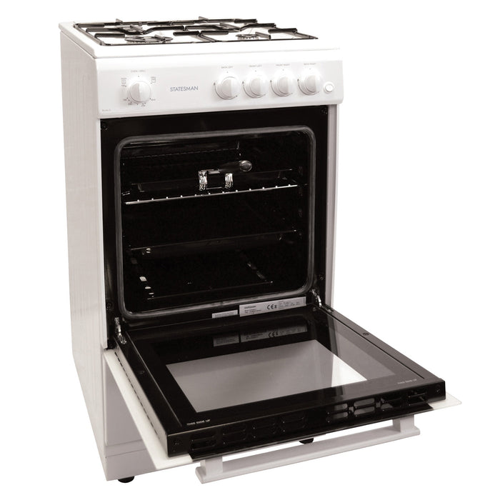STATESMAN - 50cm Single Cavity Gas Cooker White - STUDIO2 - Kitchenary