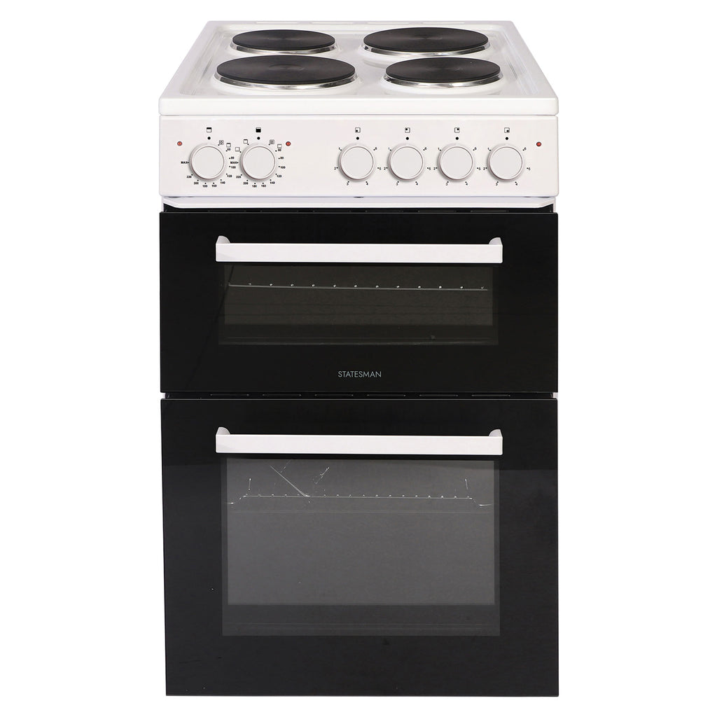 STATESMAN - 50cm Twin Cavity Cooker - White - TE050SPW - Kitchenary