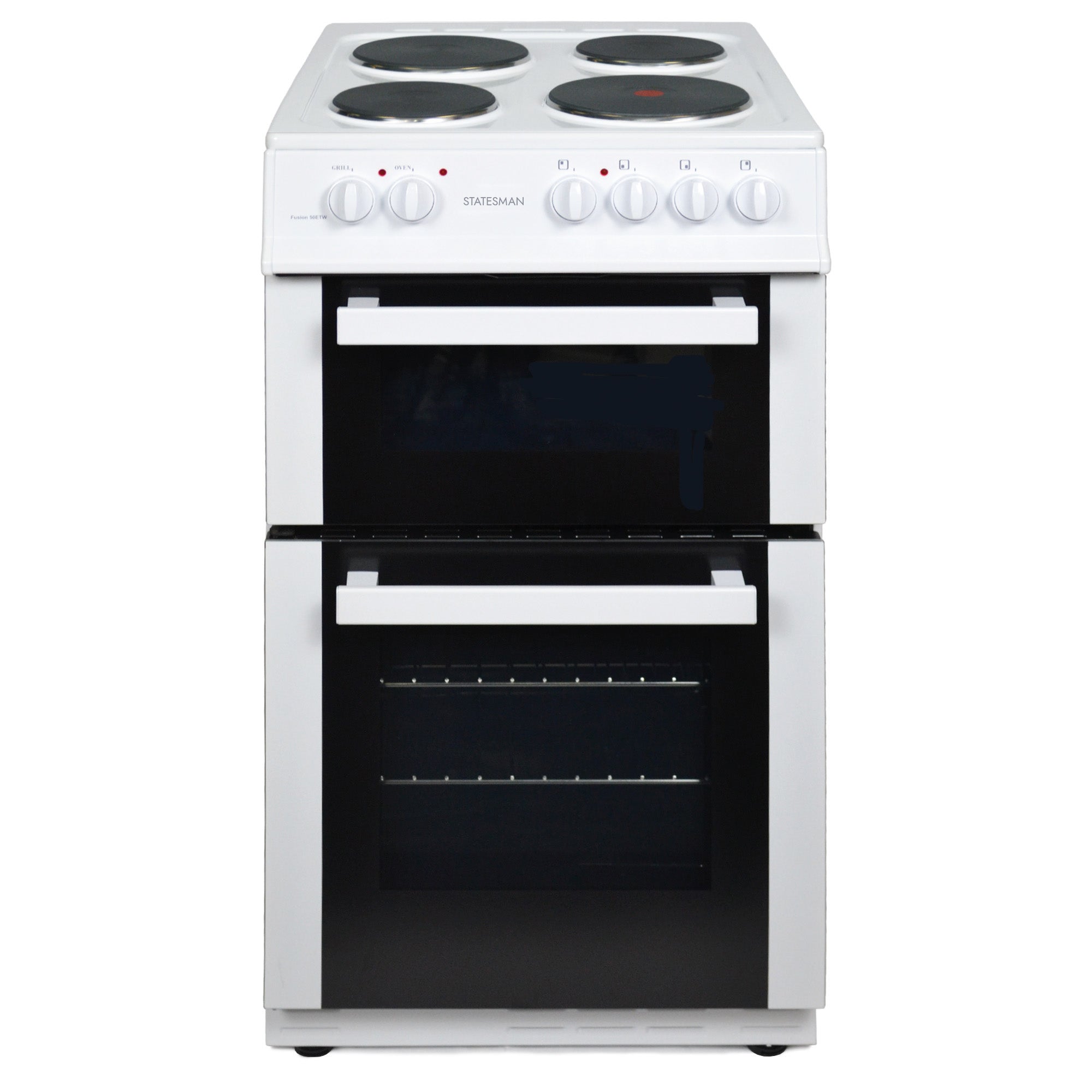 STATESMAN - 50cm Twin Cavity Electric Cooker White - FUSION50W - Kitchenary