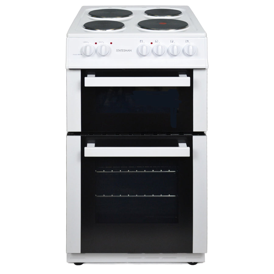 STATESMAN - 50cm Twin Cavity Electric Cooker White - FUSION50W - Kitchenary