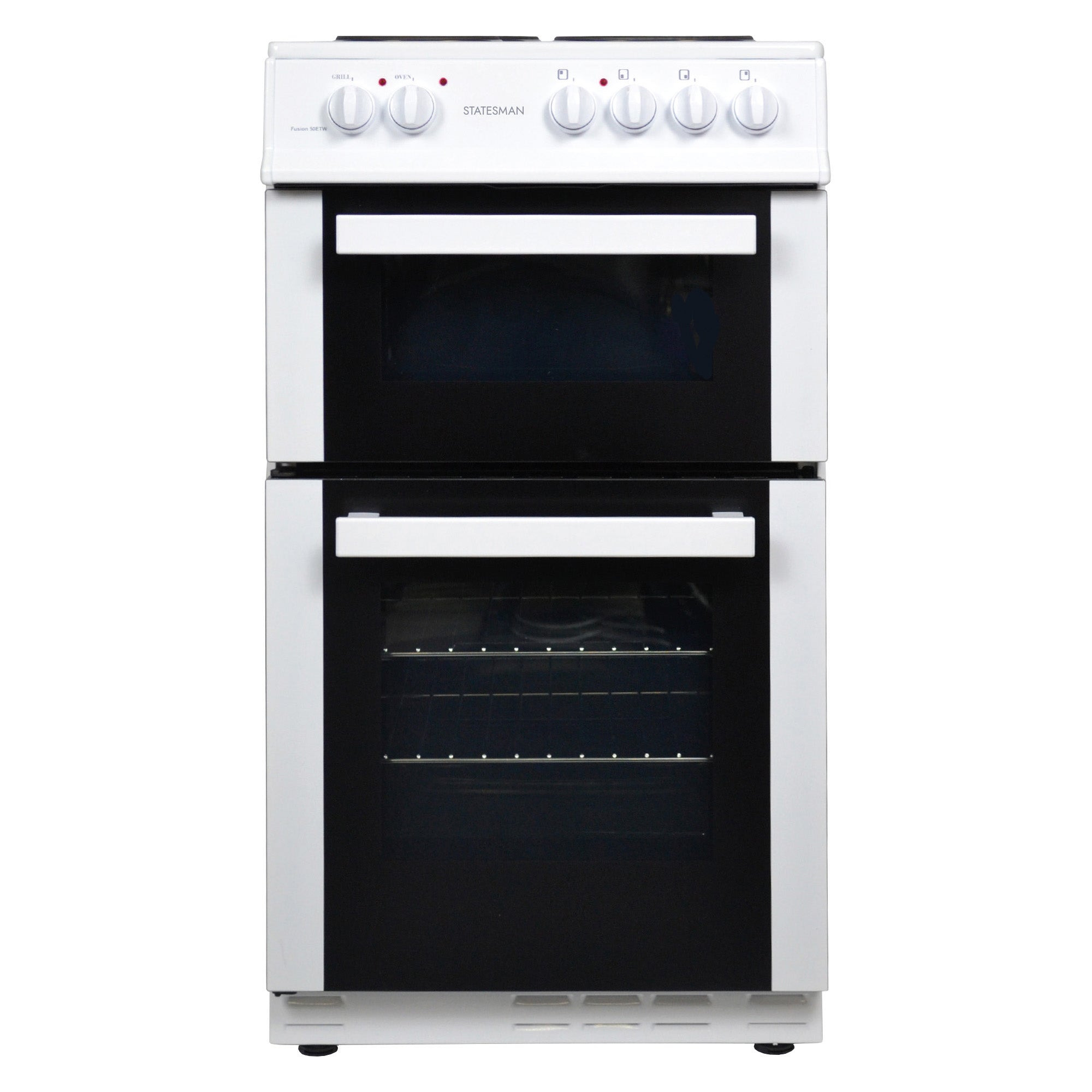 STATESMAN - 50cm Twin Cavity Electric Cooker White - FUSION50W - Kitchenary