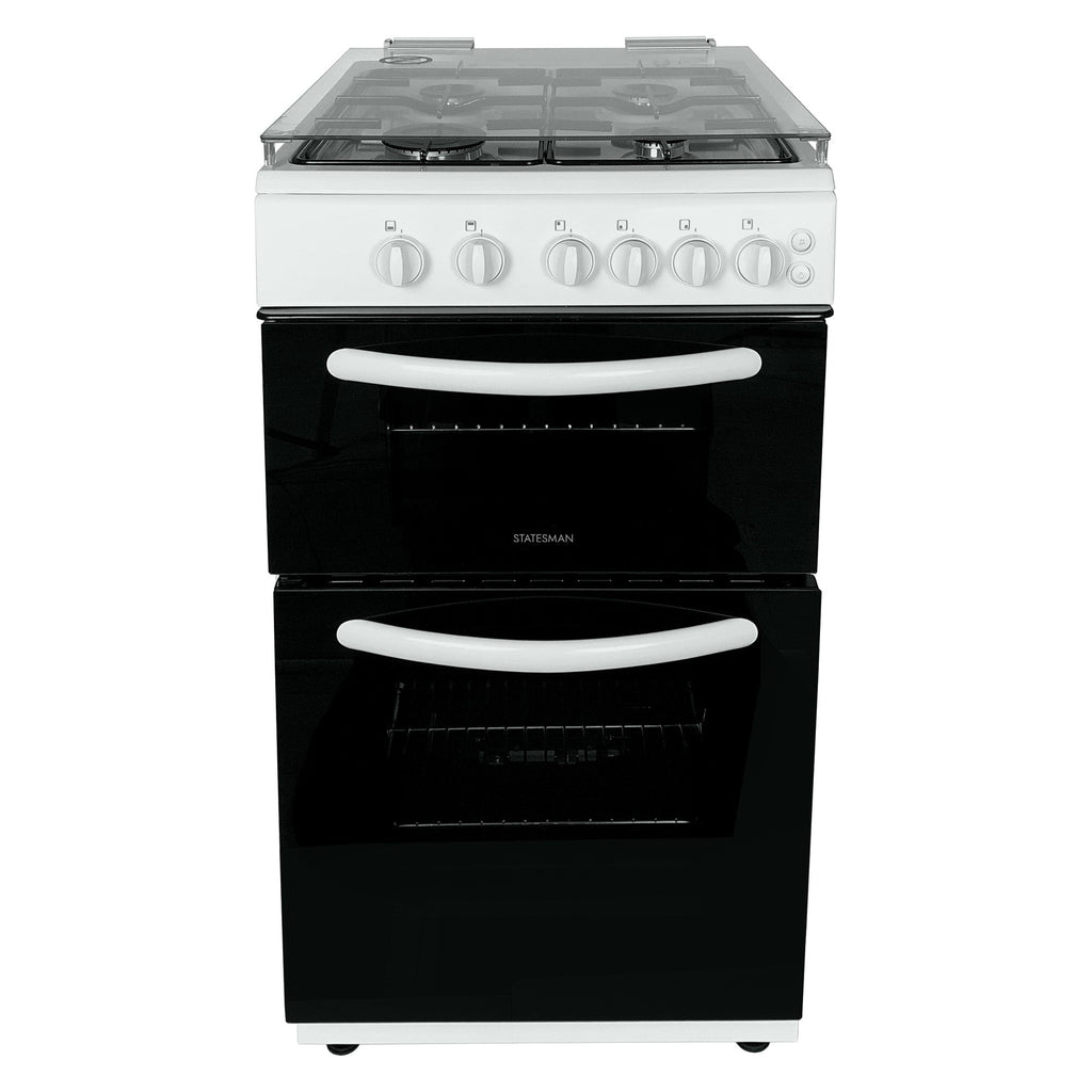 STATESMAN - 50cm Twin Cavity, Lidded, Gas - White - GTL50W - Kitchenary