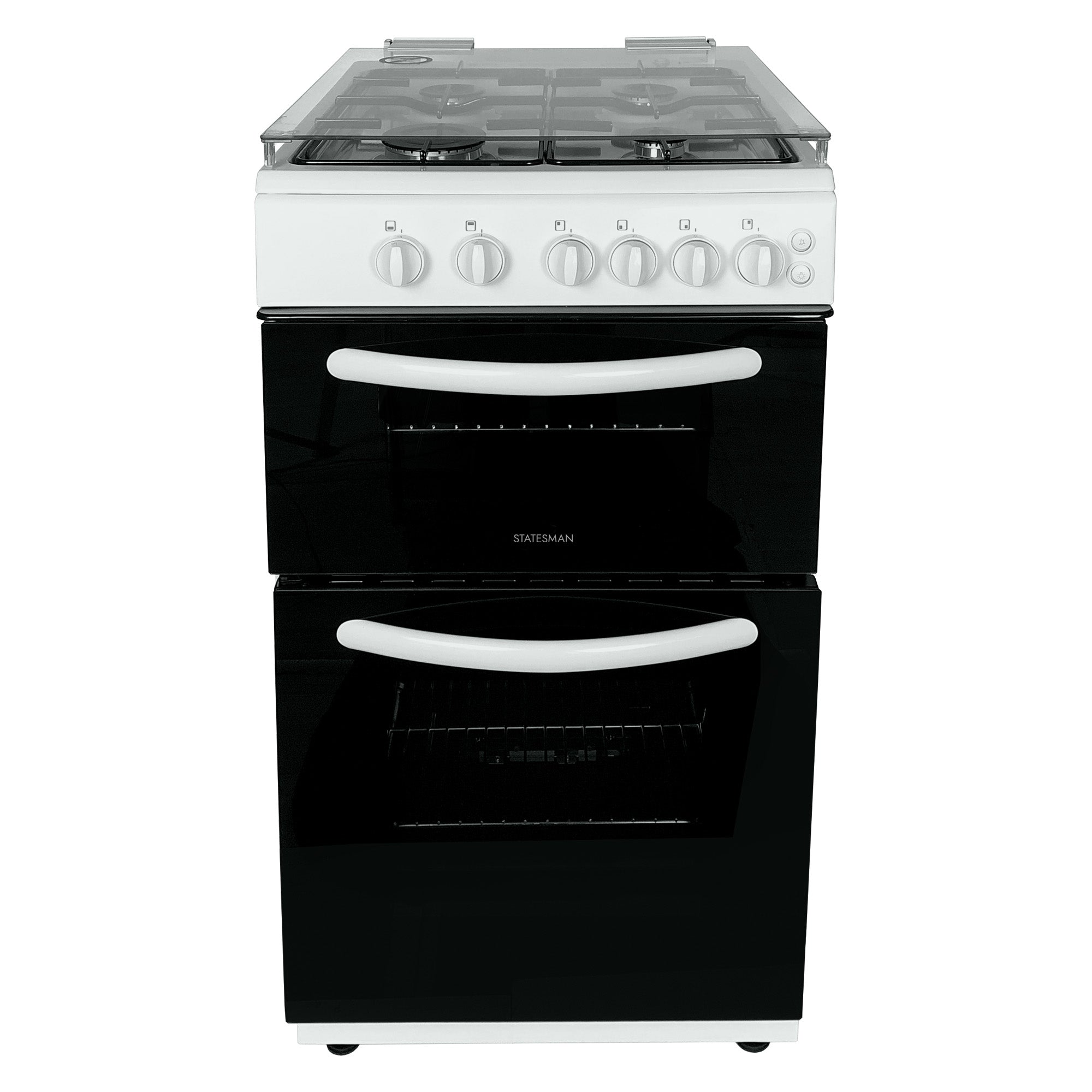 STATESMAN - 50cm Twin Cavity, Lidded, Gas - White - GTL50W - Kitchenary
