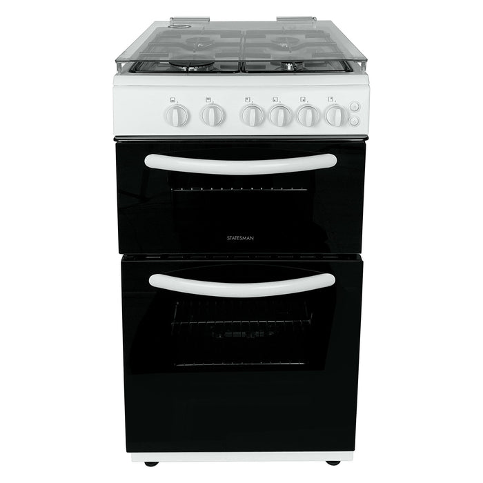 STATESMAN - 50cm Twin Cavity, Lidded, Gas - White - GTL50W - Kitchenary