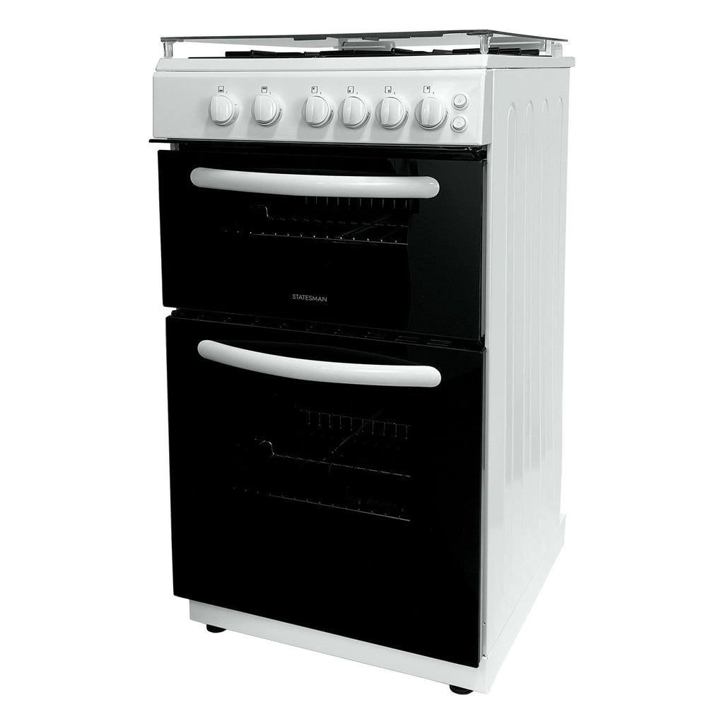 STATESMAN - 50cm Twin Cavity, Lidded, Gas - White - GTL50W - Kitchenary
