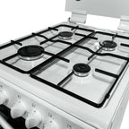 STATESMAN - 50cm Twin Cavity, Lidded, Gas - White - GTL50W - Kitchenary
