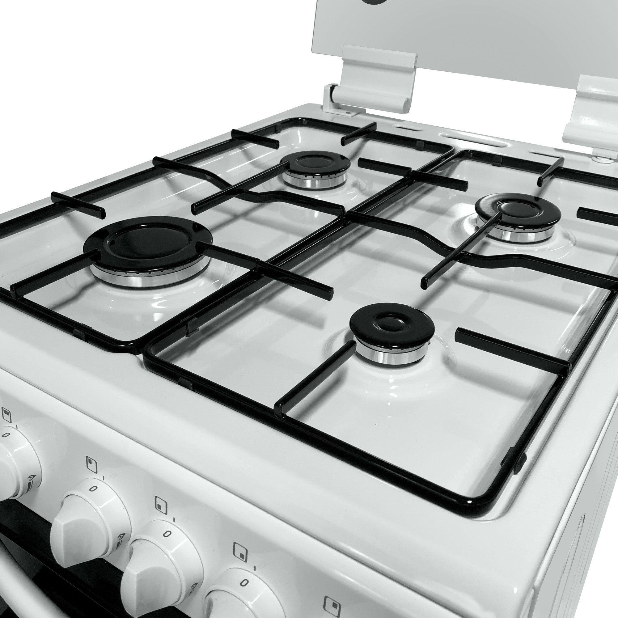 STATESMAN - 50cm Twin Cavity, Lidded, Gas - White - GTL50W - Kitchenary