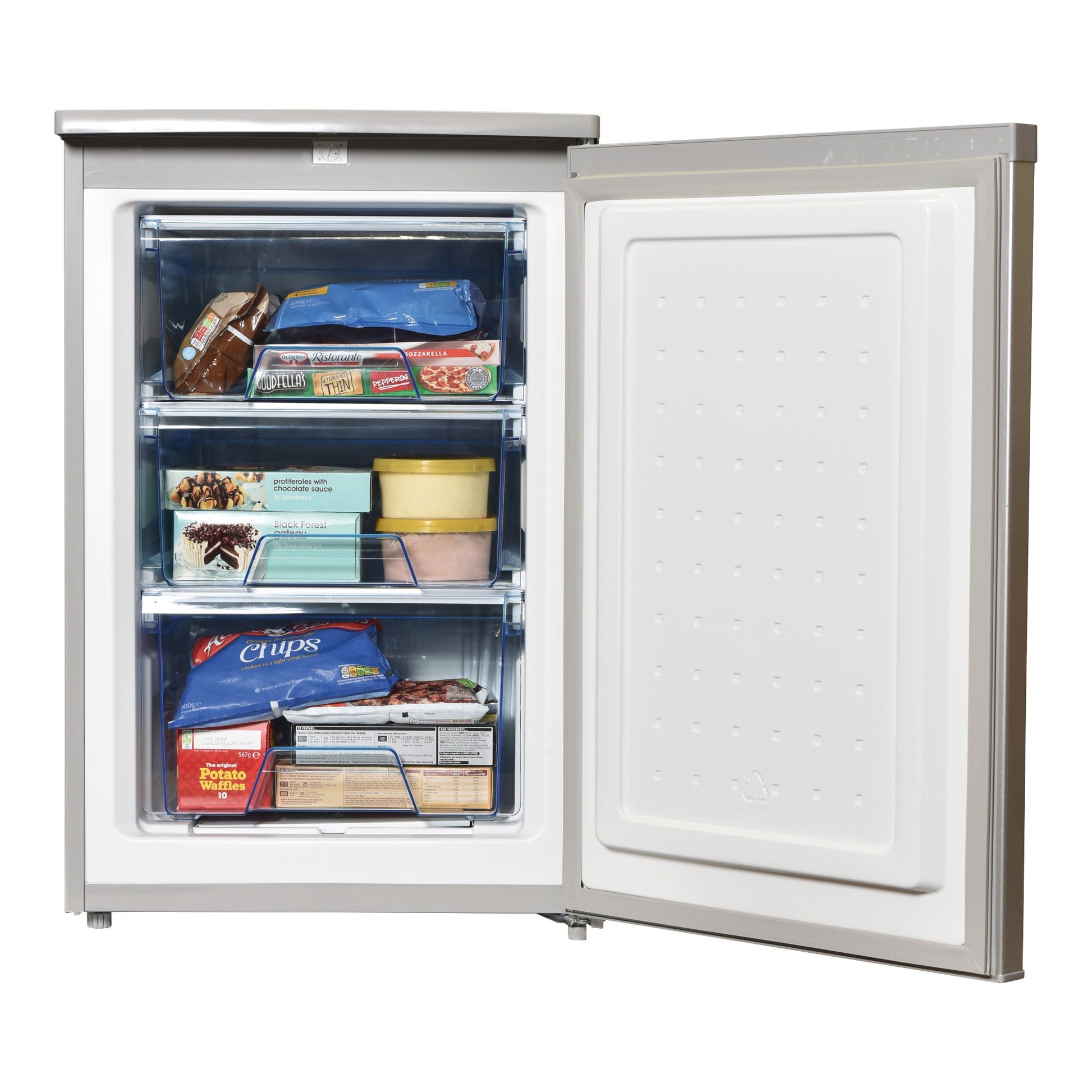 STATESMAN - 55cm Under Counter Freezer - Silver - U355S - Kitchenary