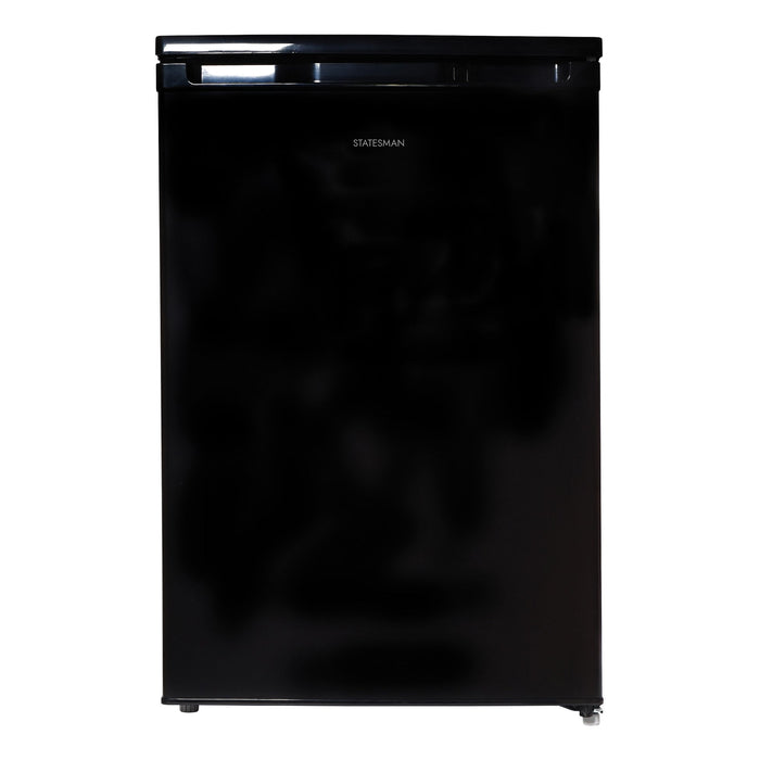 STATESMAN - 55cm Under Counter Fridge with 4* Ice Box - Black - R155B - Kitchenary