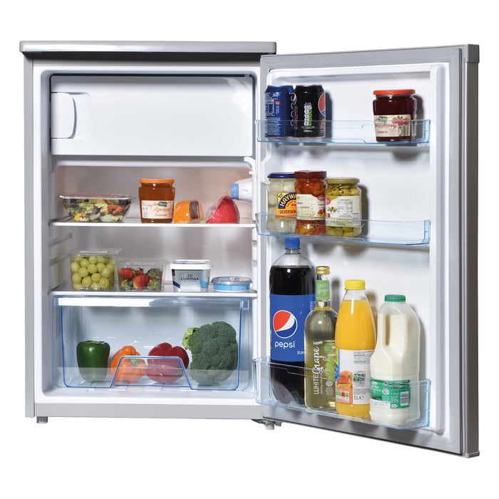 STATESMAN - 55cm Under Counter Fridge with 4* Ice Box - Silver - R155S - Kitchenary