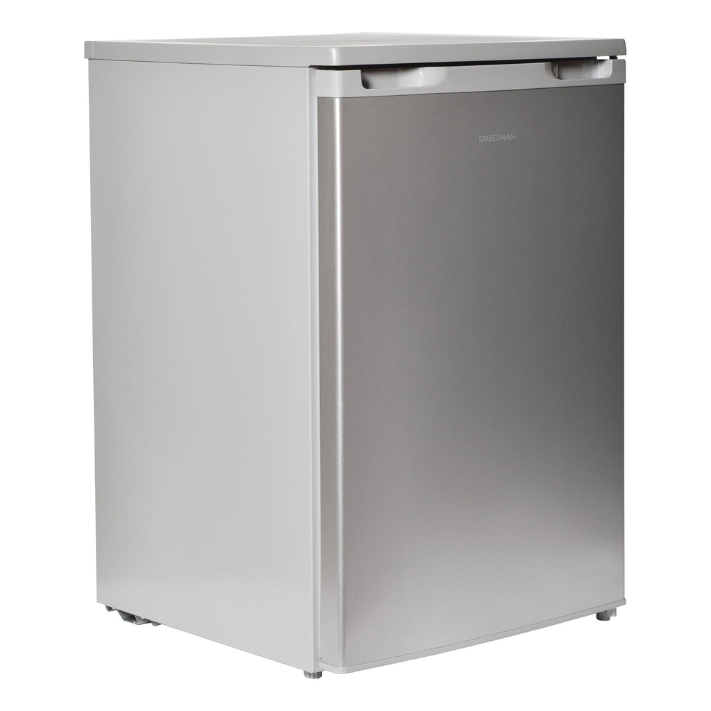 STATESMAN - 55cm Under Counter Fridge with 4* Ice Box - Silver - R155S - Kitchenary