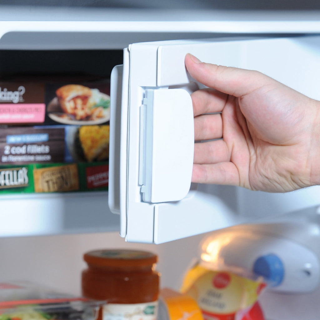 STATESMAN - 55cm Under Counter Fridge with 4* Ice Box - Silver - R155S - Kitchenary