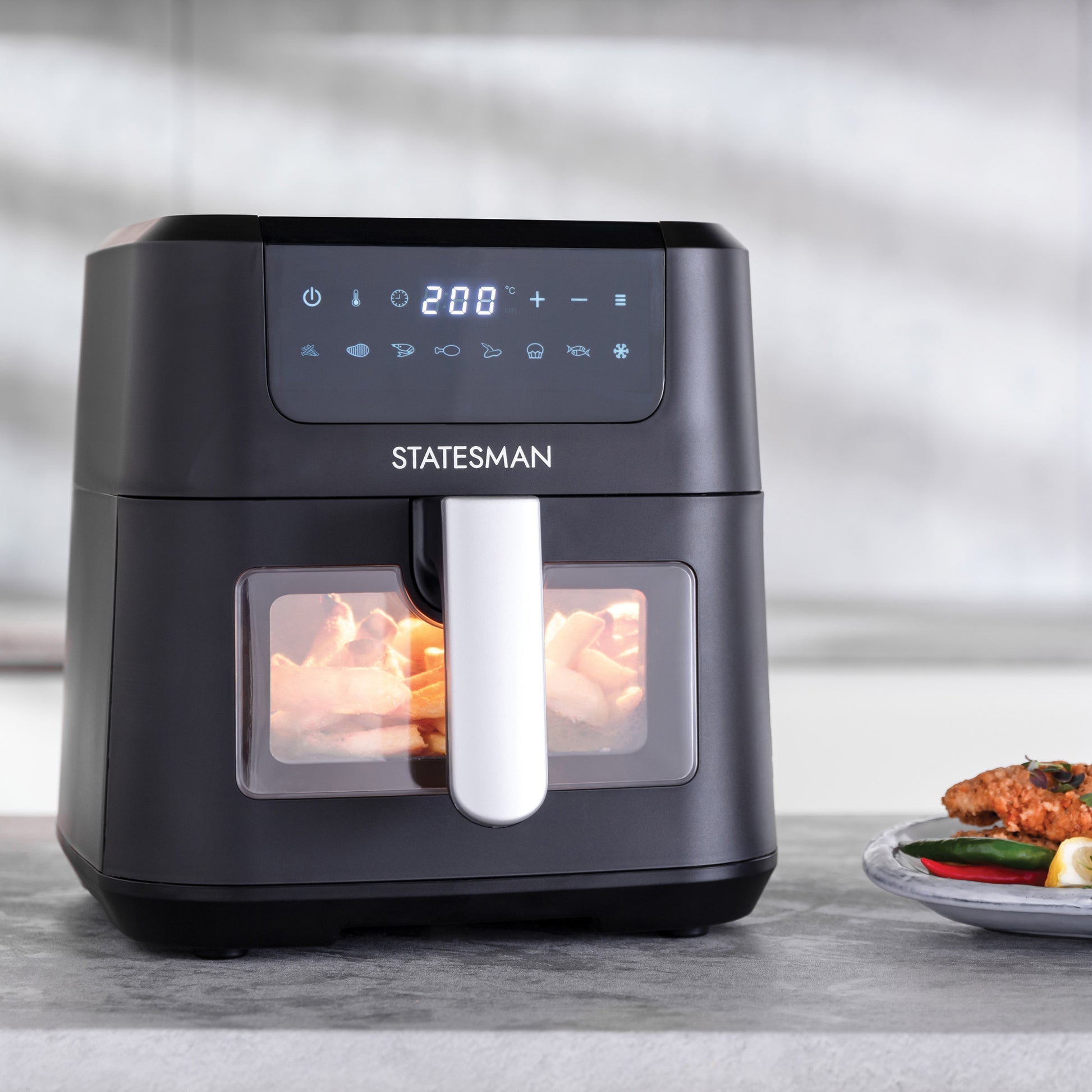 STATESMAN - 5L Digital Air Fryer - Black - SKAF05015BK - Kitchenary