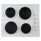 STATESMAN - 60cm 4 Plate Electric Hob - White - EH160WH - Kitchenary