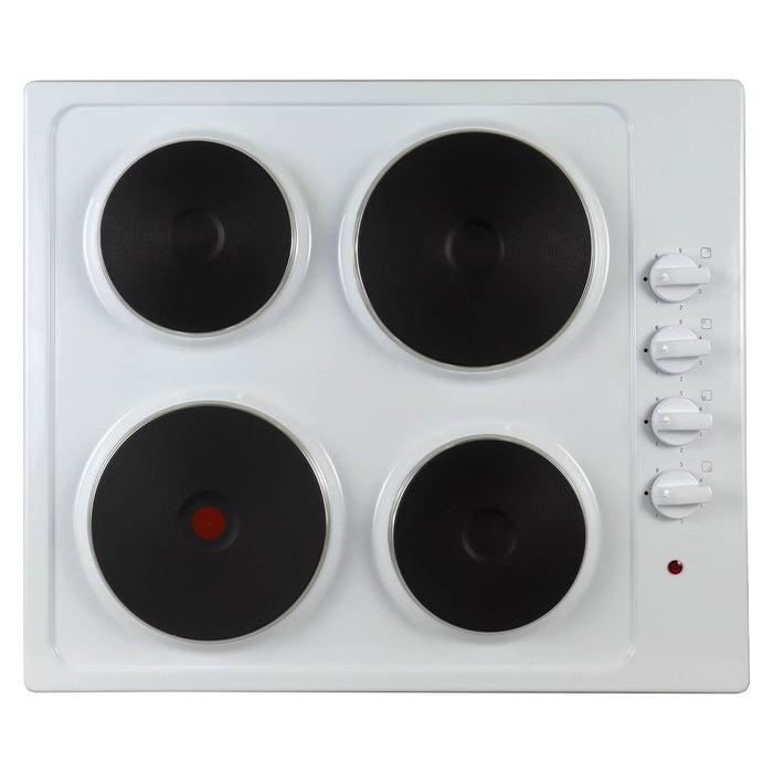 STATESMAN - 60cm 4 Plate Electric Hob - White - EH160WH - Kitchenary