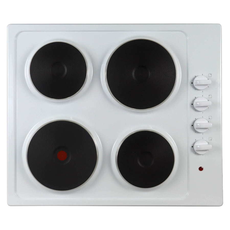 STATESMAN - 60cm 4 Plate Electric Hob - White - EH160WH - Kitchenary