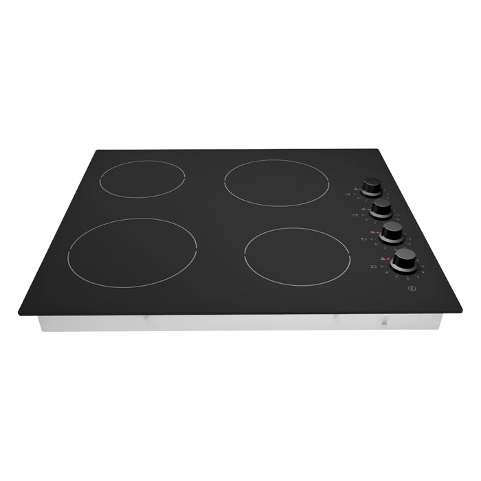 STATESMAN - 60cm 4 Zone Ceramic Hob Dial Control - Black - CHZ460D - Kitchenary