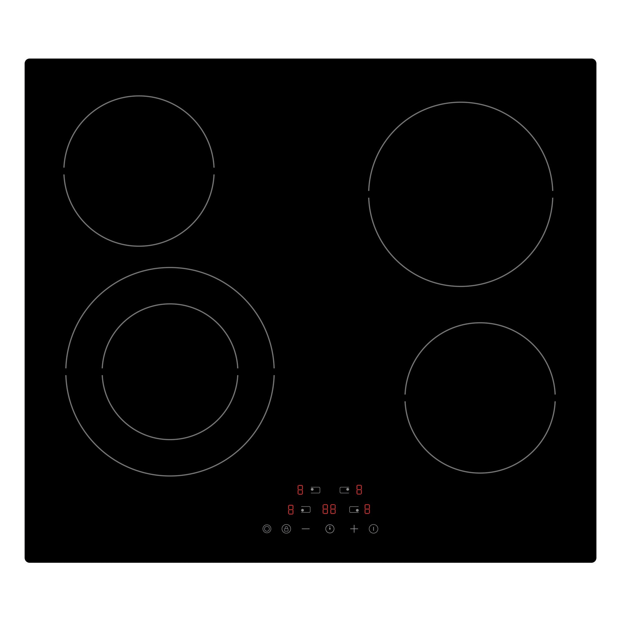 STATESMAN - 60cm 4 Zone Ceramic Hob Touch Control - Black - CHZ460T - Kitchenary