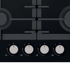 STATESMAN - 60cm 4 Zone Gas Glass Hob - Black - GH160GB - Kitchenary