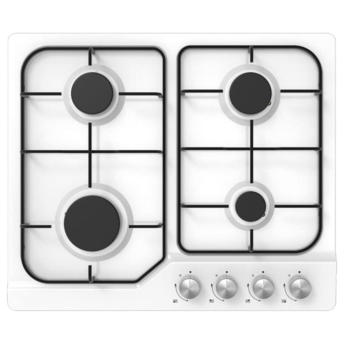 STATESMAN - 60cm 4 Zone Gas Hob - White - GH160WH - Kitchenary
