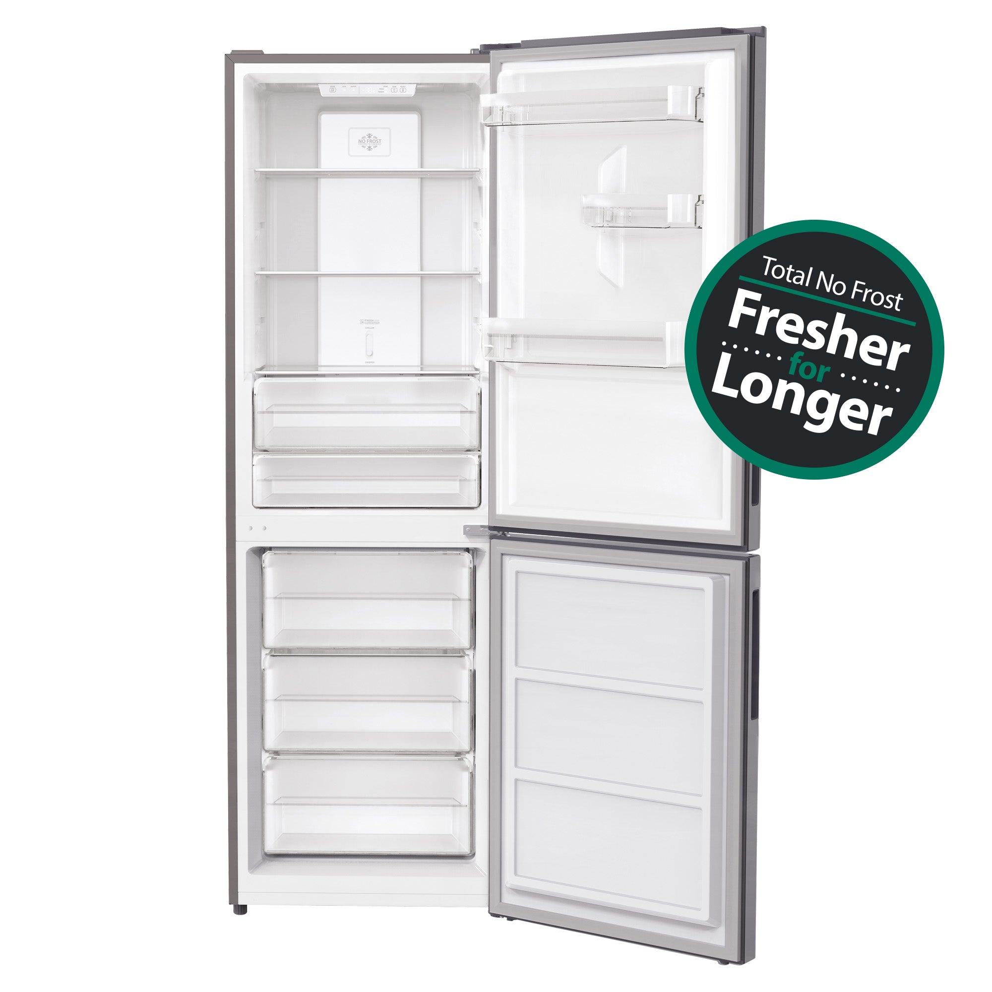 STATESMAN - 60cm 60/40 Total No Frost Fridge Freezer with LED Display - Inox - TNF1860XE - Kitchenary
