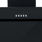 STATESMAN - 60cm Angled Chimney Cooker Hood - Black Glass - ACH160BL - Kitchenary
