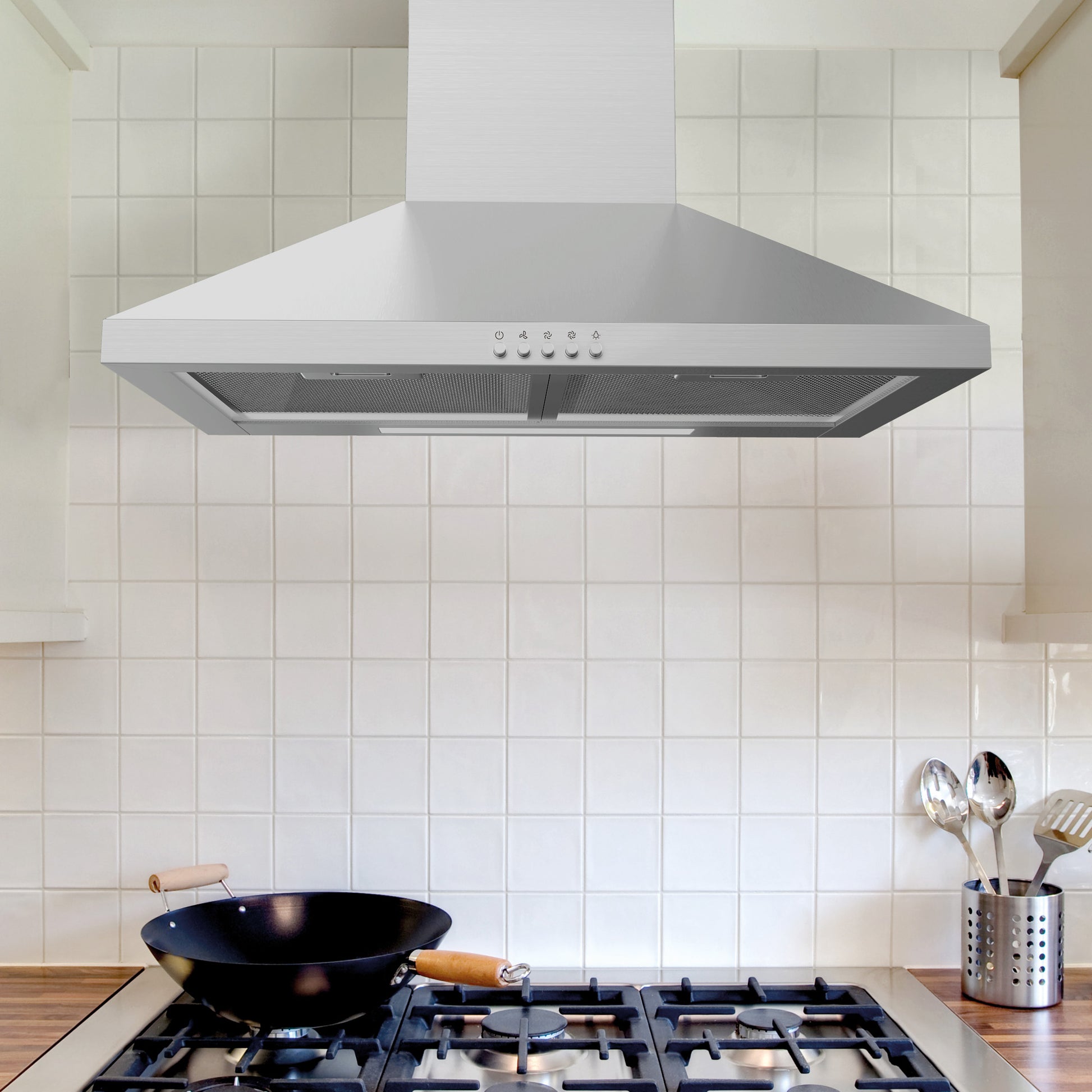 STATESMAN - 60cm Chimney Cooker Hood - Stainless Steel - CHM160SS - Kitchenary