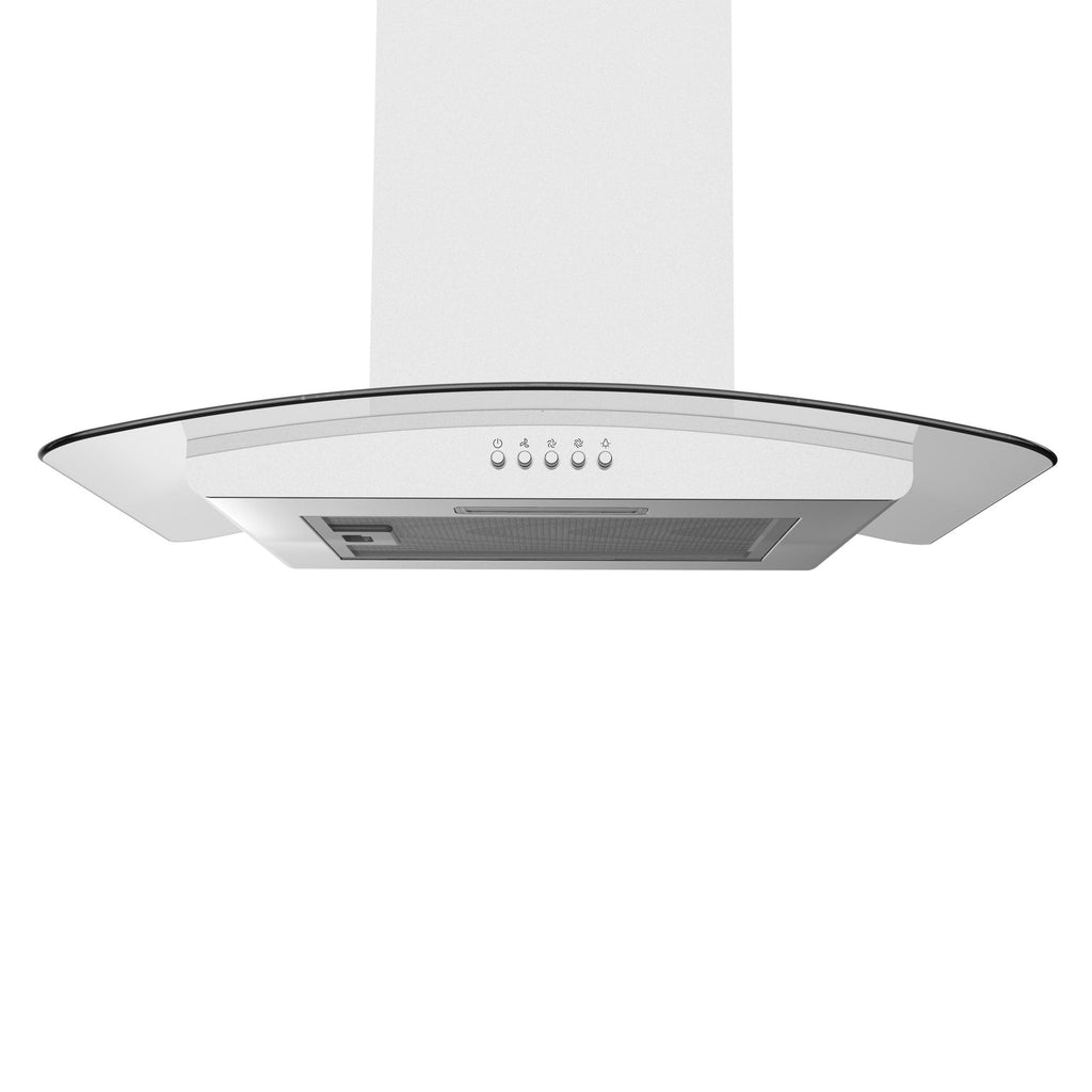 STATESMAN - 60cm Curved Glass Chimney Cooker Hood - Stainless Steel - CGH160GS - Kitchenary