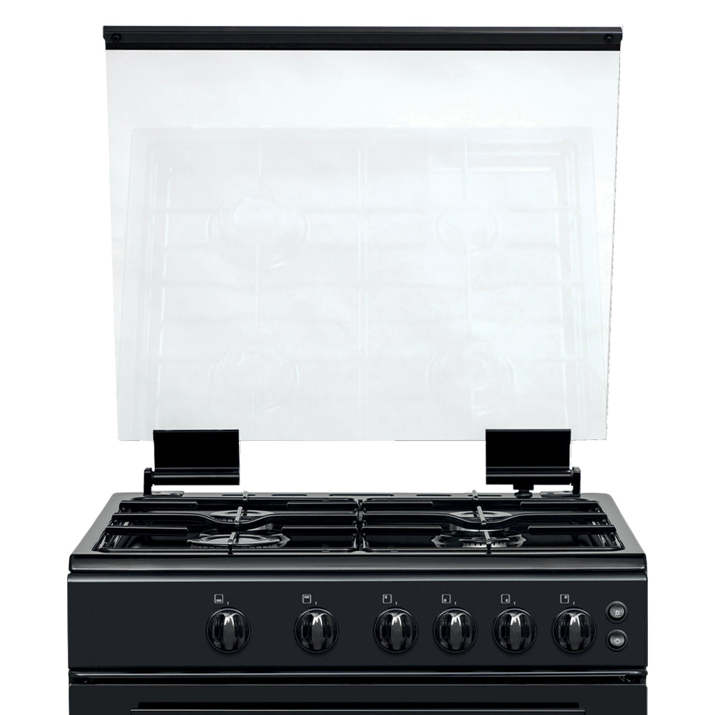 STATESMAN - 60cm Double Oven, Lidded, Gas - Black - GDL60B - Kitchenary
