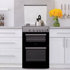 STATESMAN - 60cm Double Oven, Lidded, Gas - Silver - GDL60S - Kitchenary
