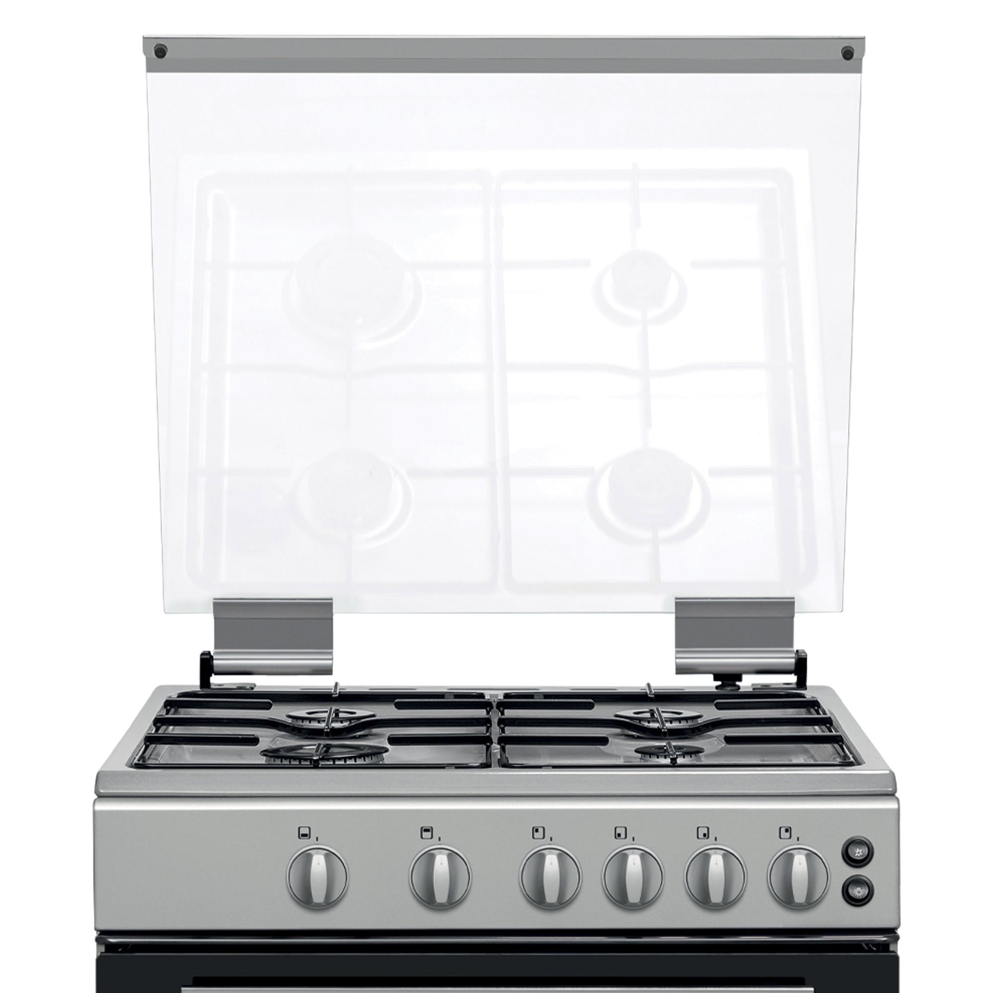 STATESMAN - 60cm Double Oven, Lidded, Gas - Silver - GDL60S - Kitchenary