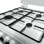STATESMAN - 60cm Double Oven, Lidded, Gas - White - GDL60W2 - Kitchenary