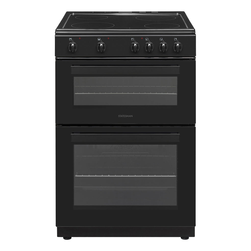 STATESMAN - 60cm Electric Double Oven, Ceramic - Black - EDC60B2 - Kitchenary