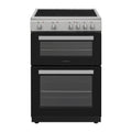 STATESMAN - 60cm Electric Double Oven, Ceramic - Silver - EDC60S2 - Kitchenary