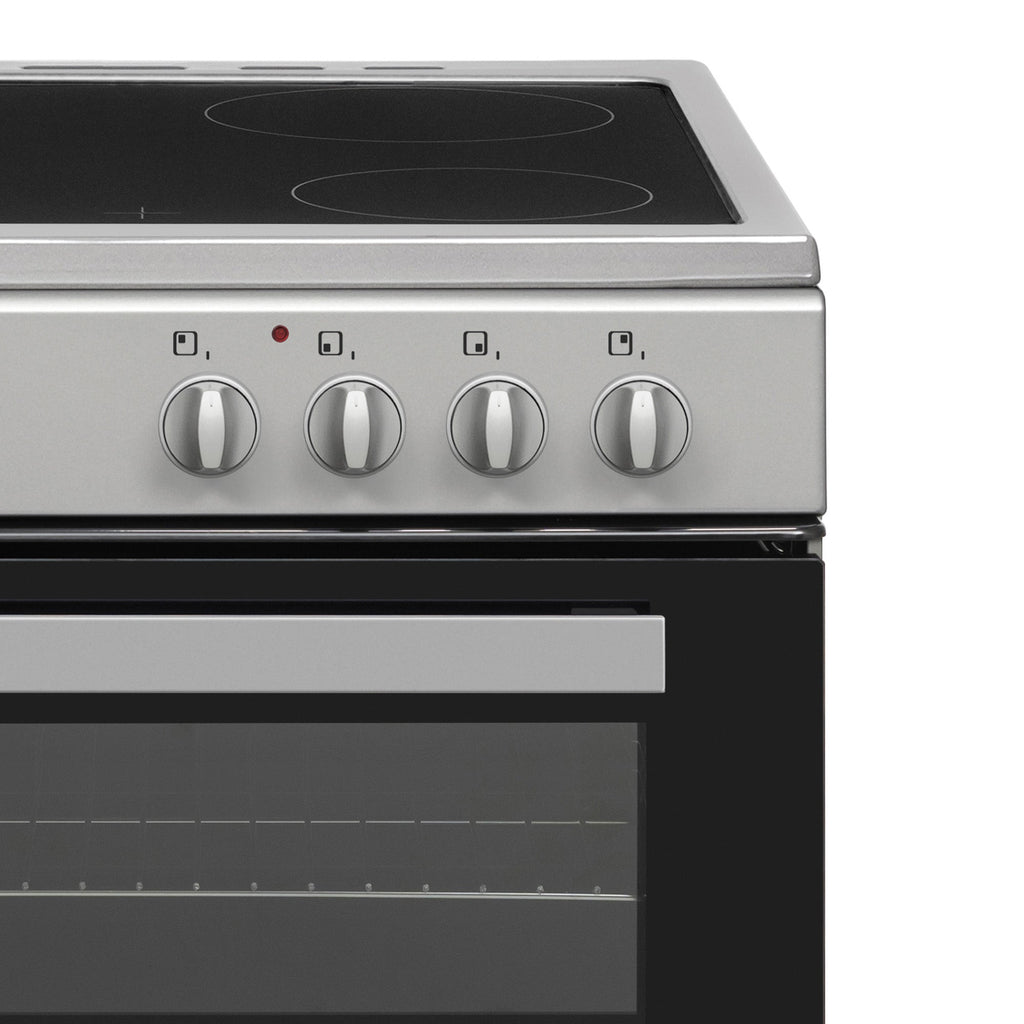 STATESMAN - 60cm Electric Double Oven, Ceramic - Silver - EDC60S2 - Kitchenary