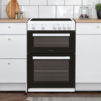 STATESMAN - 60cm Electric Double Oven, Ceramic - White - EDC60W2 - Kitchenary