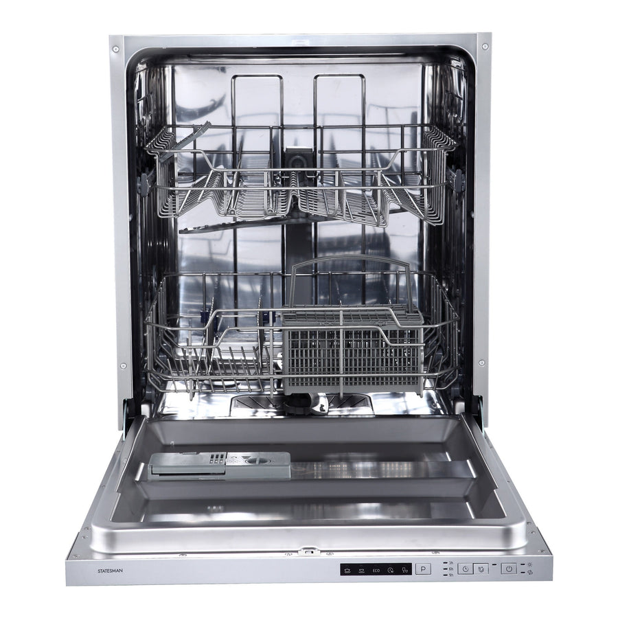 STATESMAN - 60cm Integrated 14 Place Dishwasher - White - BDW6014 - Kitchenary