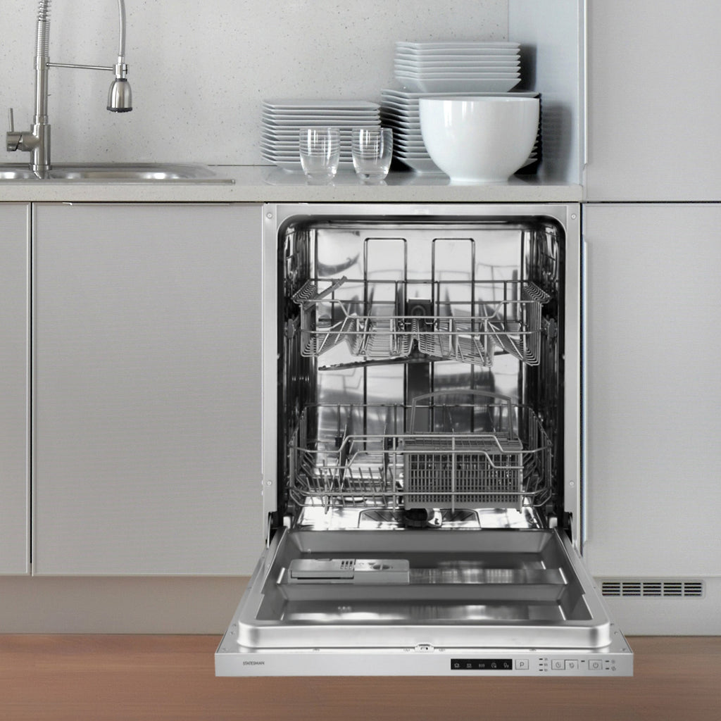 STATESMAN - 60cm Integrated 14 Place Dishwasher - White - BDW6014 - Kitchenary