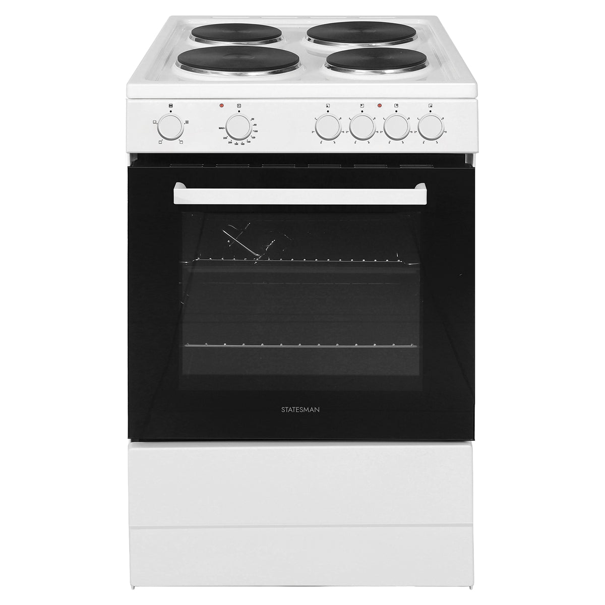 STATESMAN - 60cm Single Cavity Electric Cooker - White - SE060SPW - Kitchenary