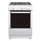 STATESMAN - 60cm Single Cavity Gas Cooker White - MAXI60GSF - Kitchenary