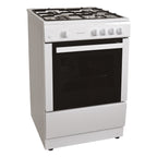 STATESMAN - 60cm Single Cavity Gas Cooker White - MAXI60GSF - Kitchenary