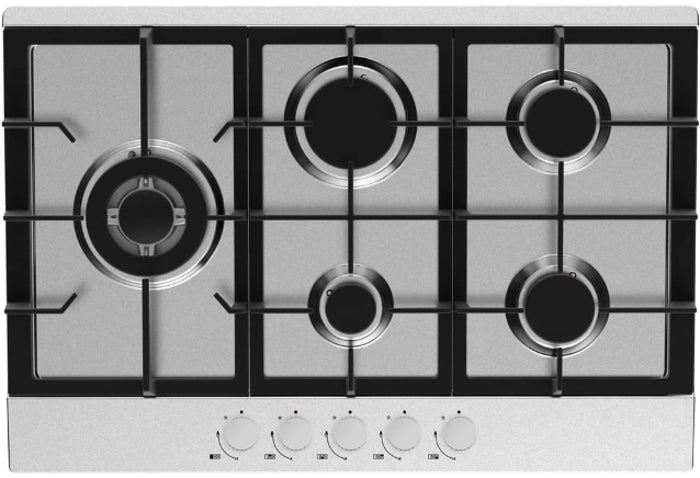 STATESMAN - 75cm 5 Zone Gas Hob - Stainless Steel - GH175SS - Kitchenary